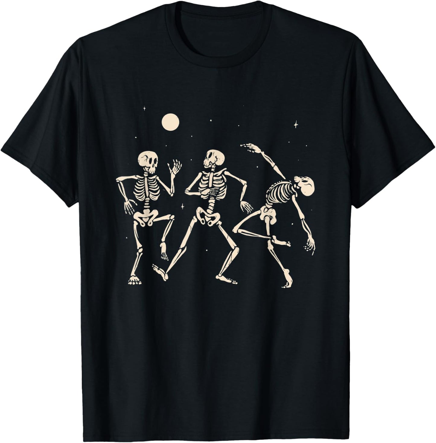 Dancing Skeletons Funny Halloween Skeleton Dancing T-Shirt - T-Shirt | Black