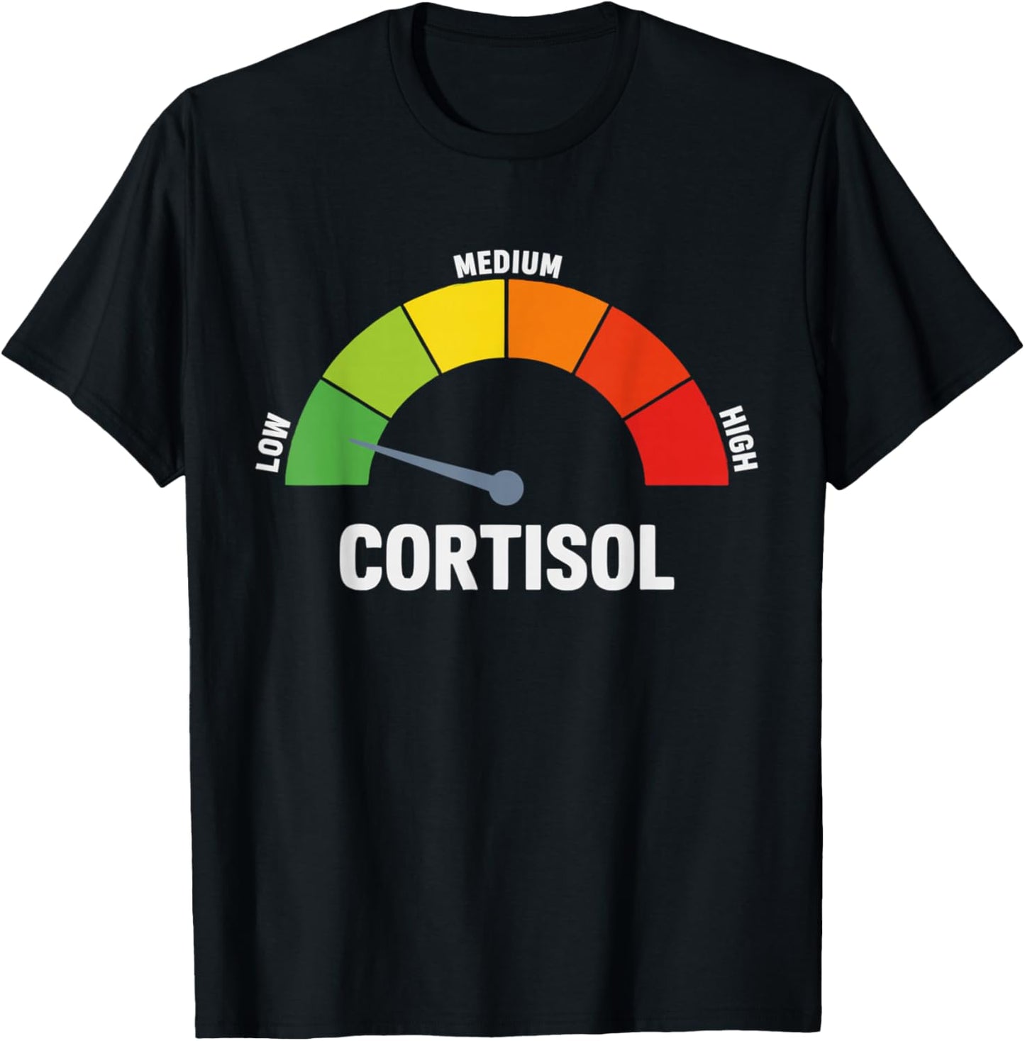 Niedriger Cortisolspiegel Meme T-Shirt - T-Shirt | Black
