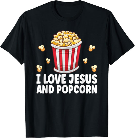 Popcorn Lover Movie Snack Theater Funny Cinema T-Shirt - T-Shirt | Black