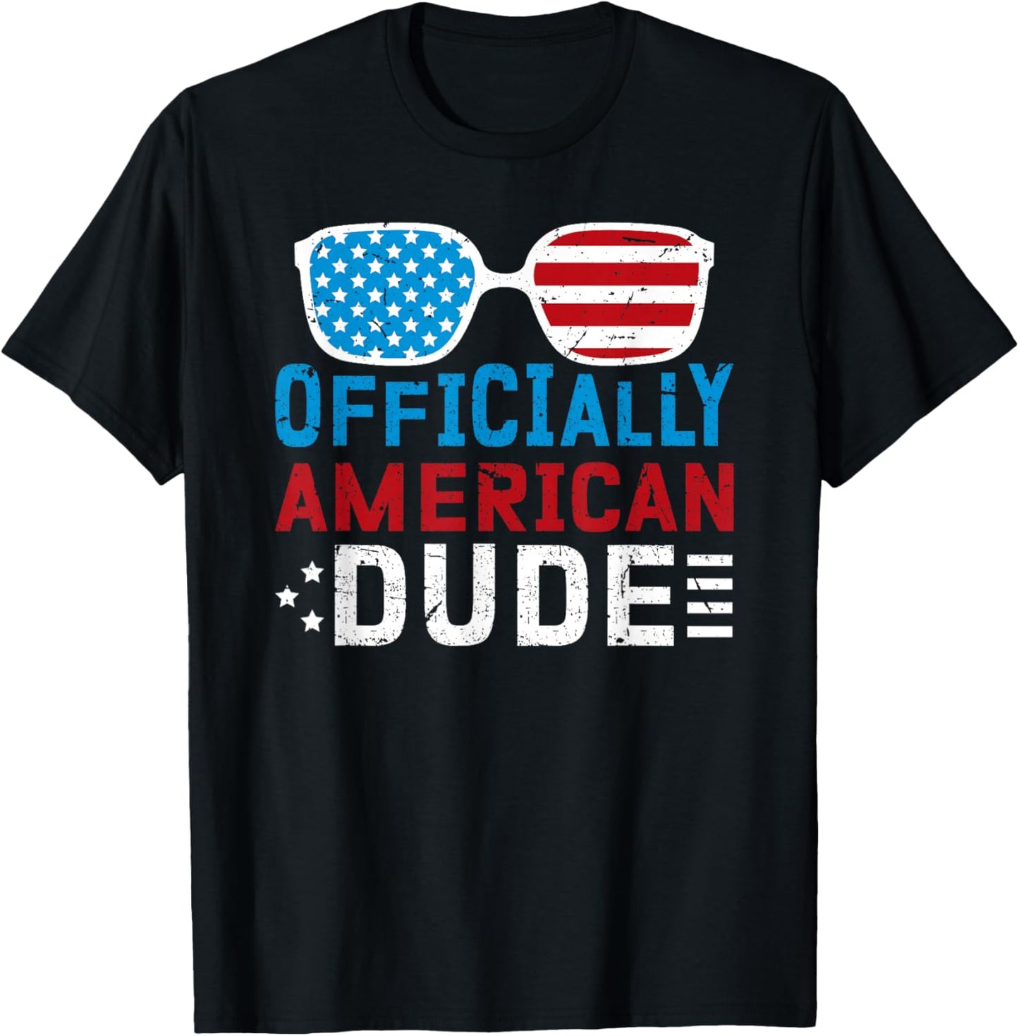 Officially American Dude New US Citizen US Citizenship USA T-Shirt - T-Shirt | Black