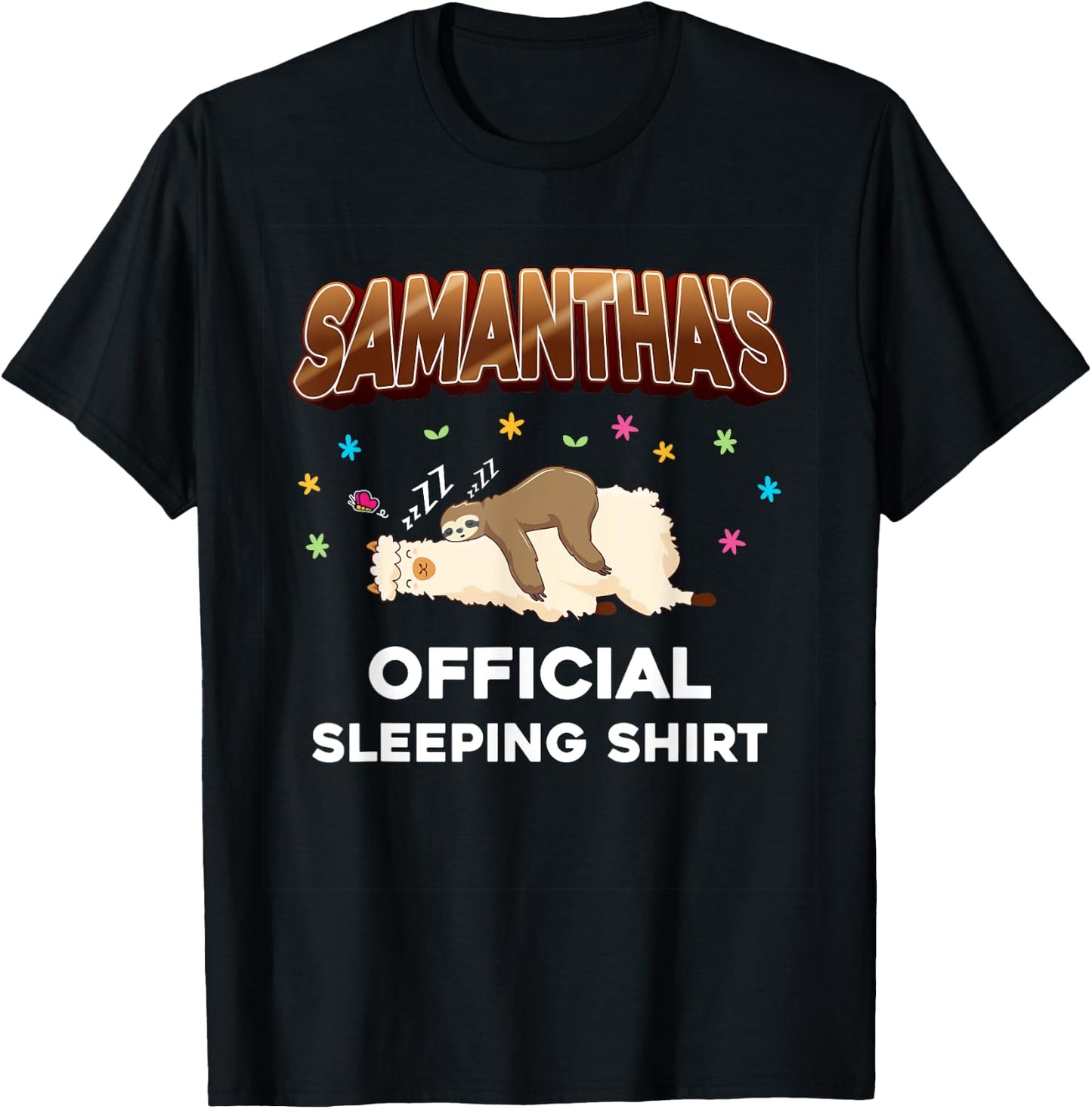 Personalized Samantha Birthday First Name Samantha T-Shirt - T-Shirt | Black
