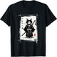 Samurai Cat Japanese Art Sumi-e Novelty Kawaii Funny Cat T-Shirt - T-Shirt | Black