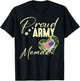 Proud Army MEMAW Camouflage Dog Tag USA American Flag T-Shirt - T-Shirt | Black