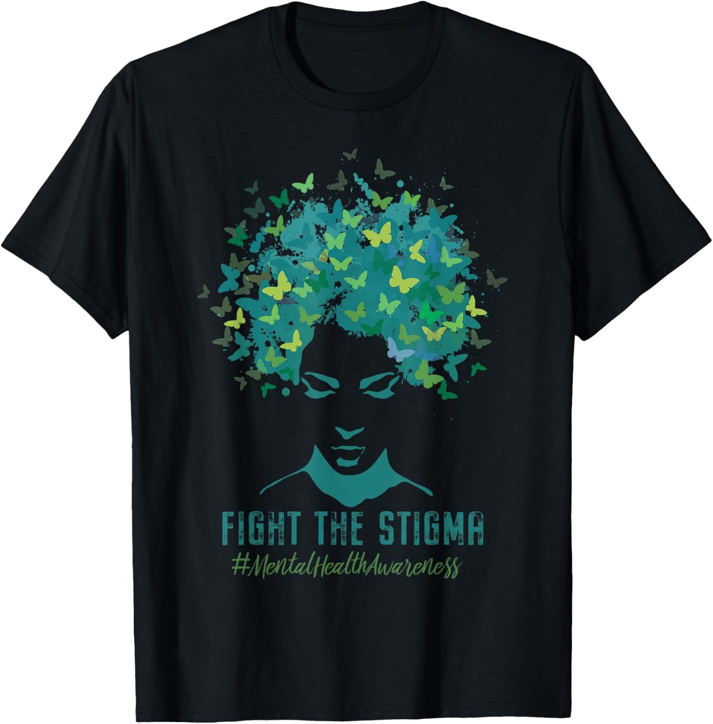 Mental Health Awareness Month Fight The Stigma Positive Zit T-Shirt - T-Shirt | Black