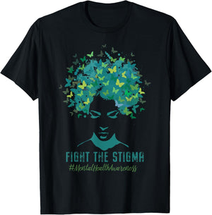 Mental Health Awareness Month Fight The Stigma Positive Zit T-Shirt - T-Shirt | Black