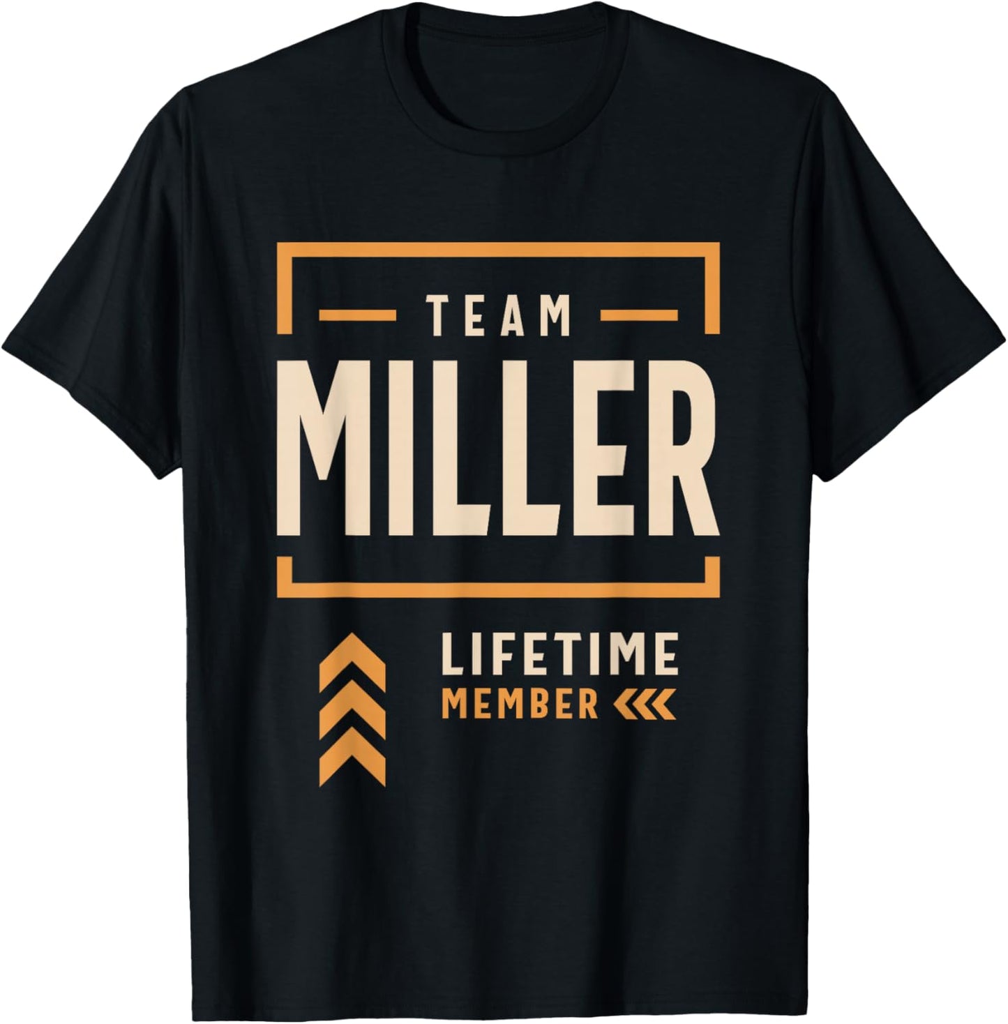 Team Miller Lifetime Member Funny Name Miller T-Shirt - T-Shirt | Black