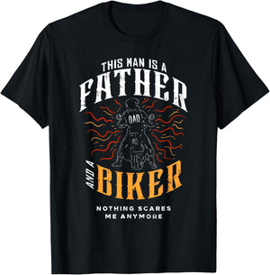Biker Dad Gifts - Motorcycle Father's Day Gift Fathers T-Shirt - T-Shirt | Black