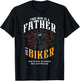 Biker Dad Gifts - Motorcycle Father's Day Gift Fathers T-Shirt - T-Shirt | Black