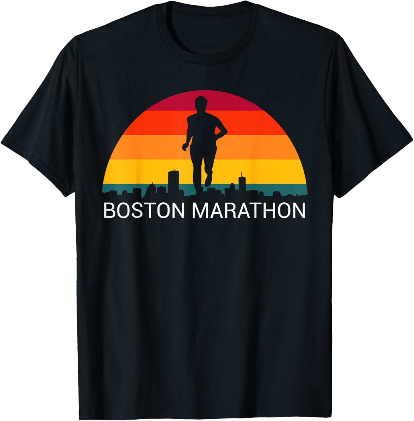 Boston 26.2 Miles 2021 Marathon Running Friend Run Support T-Shirt - T-Shirt | Black