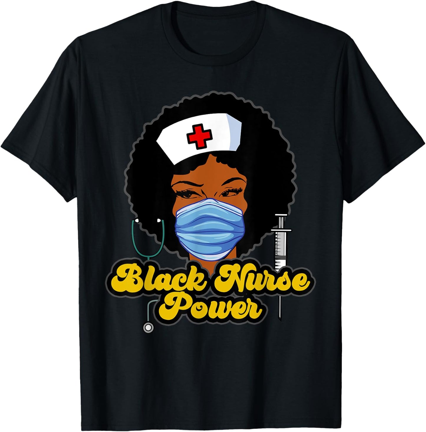 Women Black Nurse Power - Black History T-Shirt - T-Shirt | Black