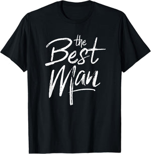 Best Man Matching Bachelor Party Groomsman Group Small T-Shirt - T-Shirt | Black