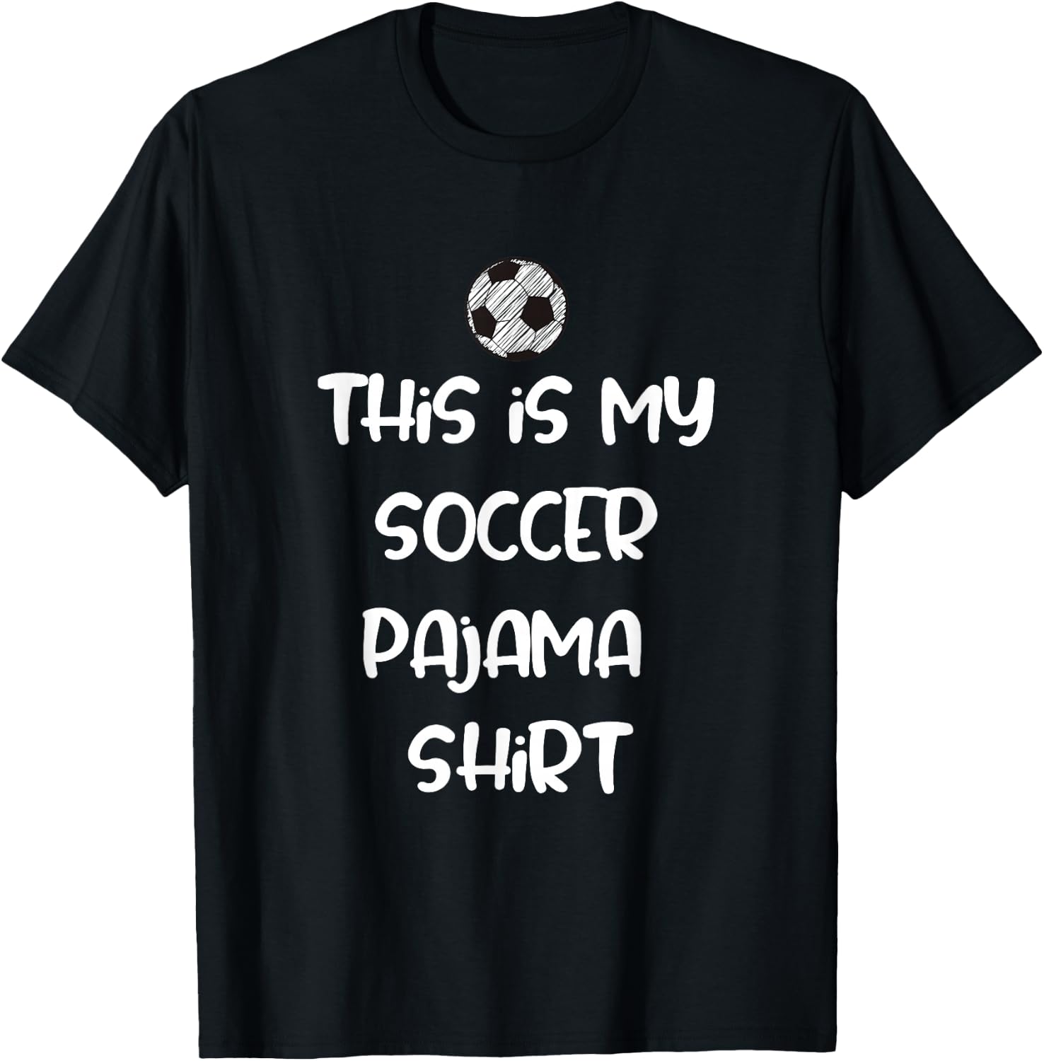 This is My Soccer Pajama Shirt for Players Teens Boys Girls T-Shirt - T-Shirt | Black