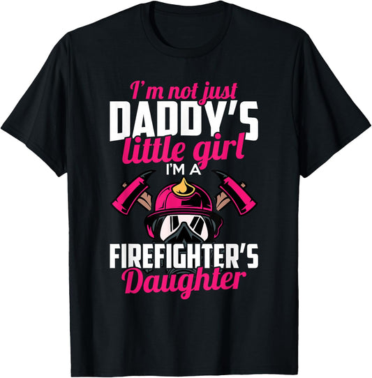 Firefighter Daughter Design for Kids Firefighter Toddler T-Shirt - T-Shirt | Black