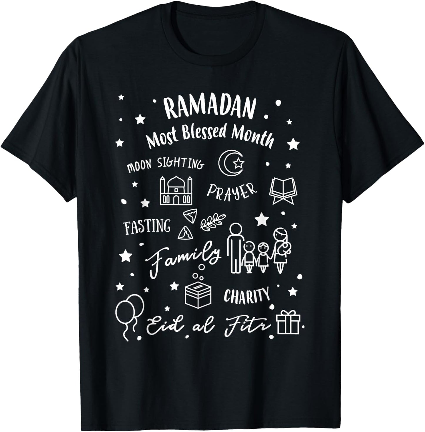 Ramadan Blessed Month Muslim Islamic Ramadhan Eid al Fitr T-Shirt - T-Shirt | Black