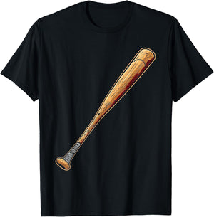 Vintage Baseball Bat T-Shirt - T-Shirt | Black