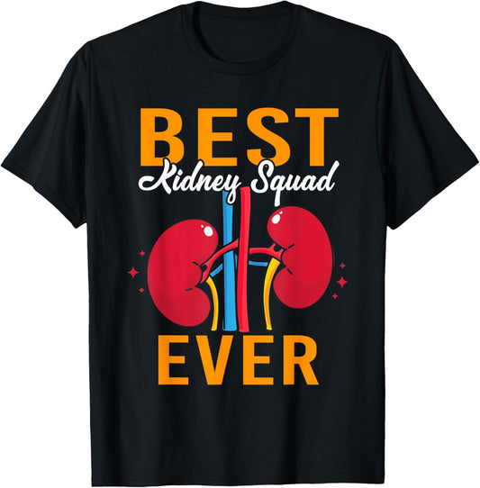 Best Kidney Squad Ever Funny Dialysis Technician Nurse T-Shirt - T-Shirt | Black
