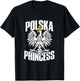 Polska Princess Retro Vintage Eagle Polish Pride Poland T-Shirt - T-Shirt | Black