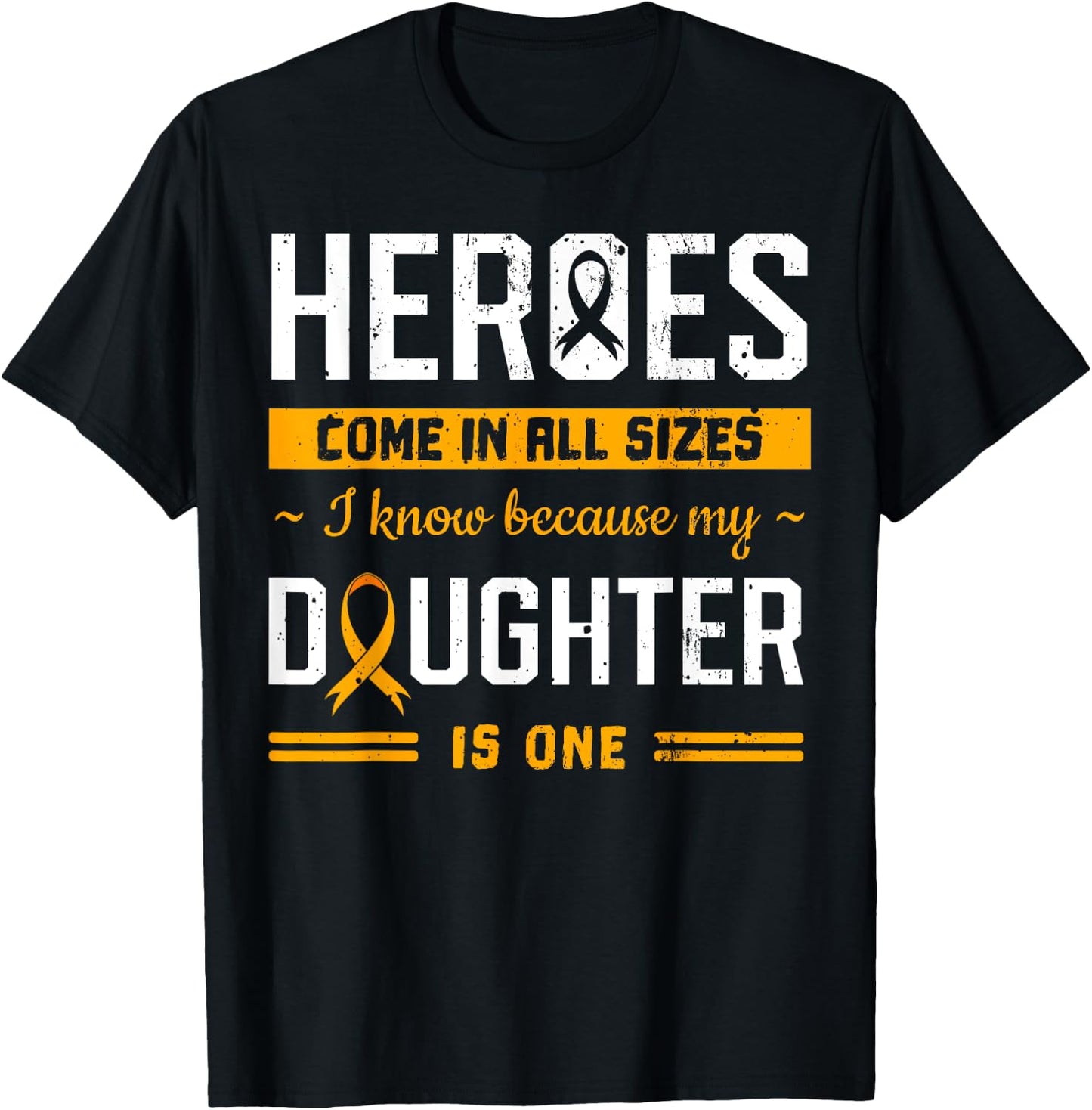 My Daughter Is My Hero Girl Childhood Cancer Medulloblastoma T-Shirt - T-Shirt | Black