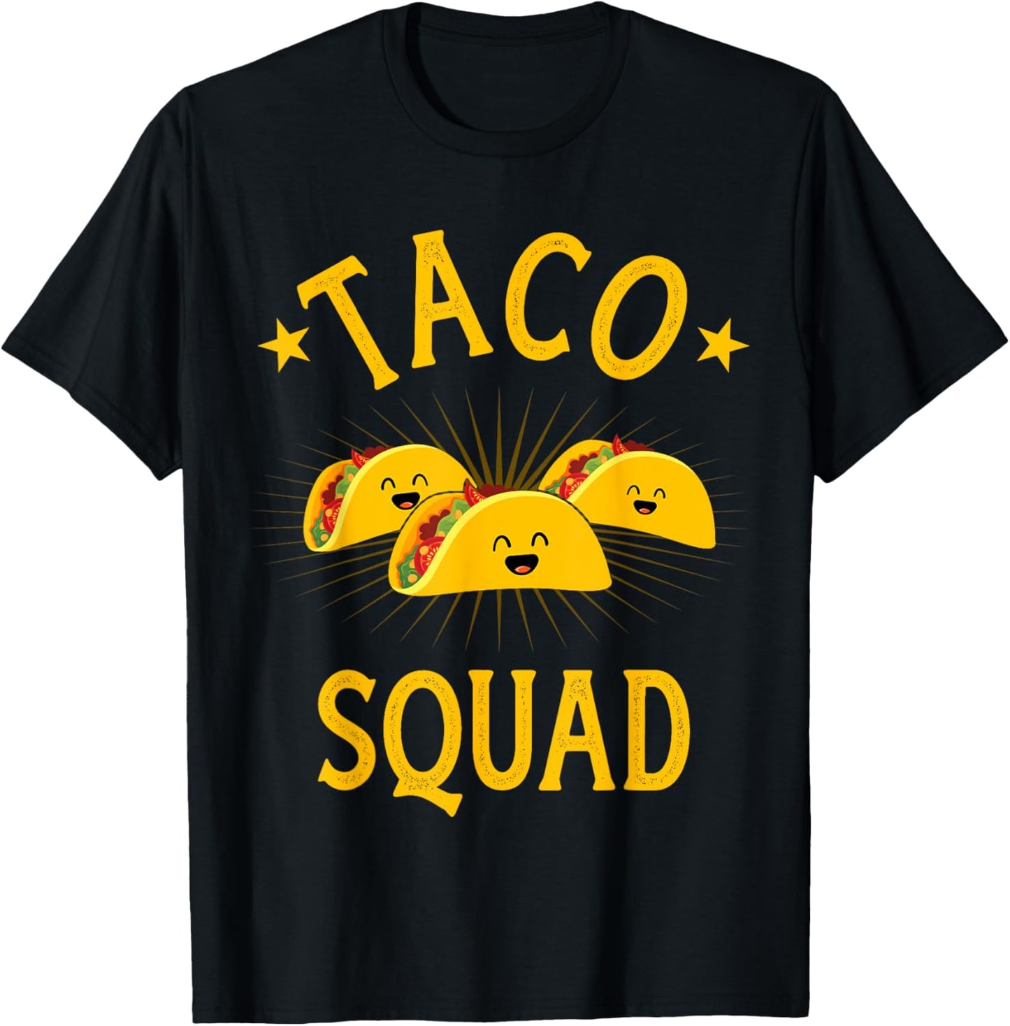Funny taco squad for taco Tuesday crew and Cinco de Mayo T-Shirt - T-Shirt | Black