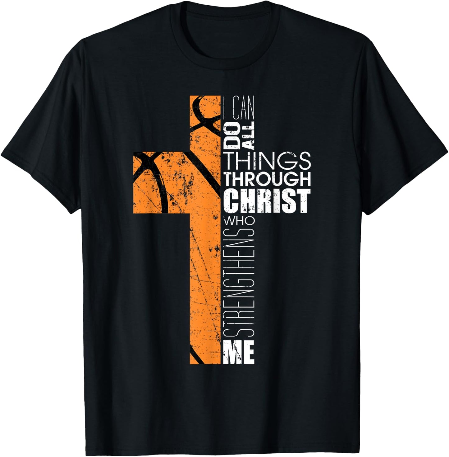Christian Basketball Gifts Teen Boys Men Religious Verses T-Shirt - T-Shirt | Black