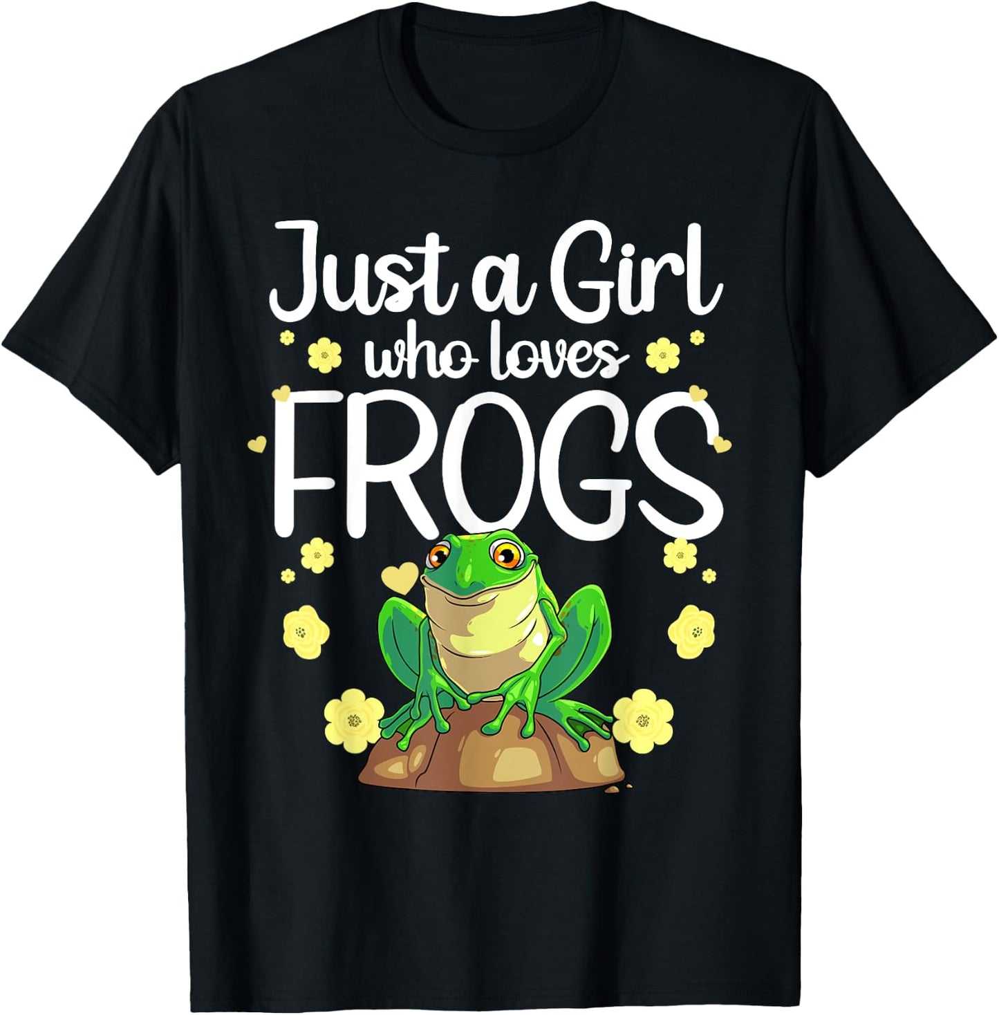 Cool Frog Girls Kids Toad Frog Lovers Zookeeper T-Shirt - T-Shirt | Black
