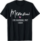 Memaw Like A Grandma Only Cooler Heart Mother's Day Memaw T-Shirt - T-Shirt | Black
