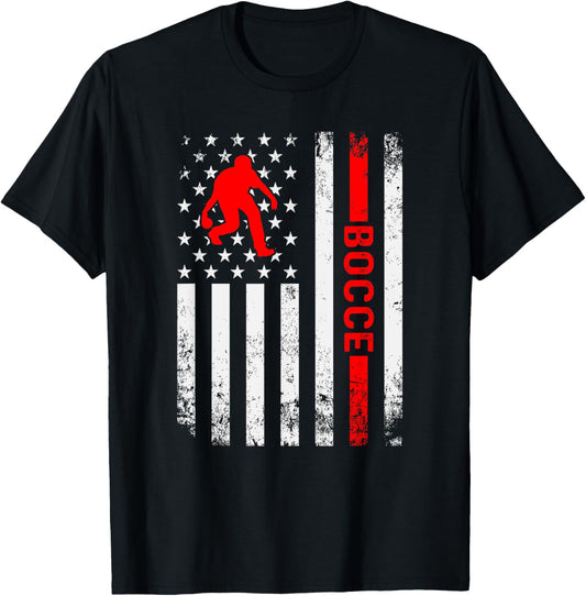 Vintage Bocce Player - Bocce Ball Fans - Bocce Ball Player T-Shirt - T-Shirt | Black