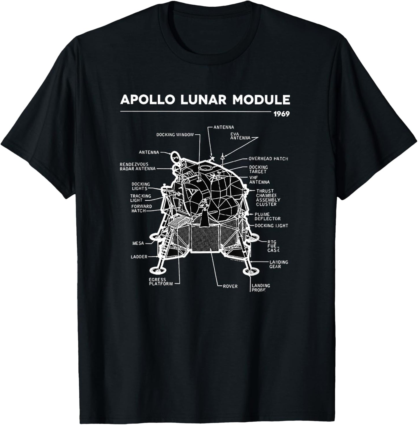 Lunar Module First Moon Landing 1969 T-Shirt - T-Shirt | Black