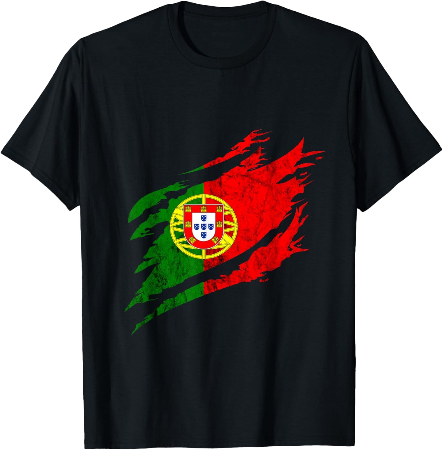 Heroic Flag Portugal Portuguese Flag Portuguese Pride T-Shirt - T-Shirt | Black