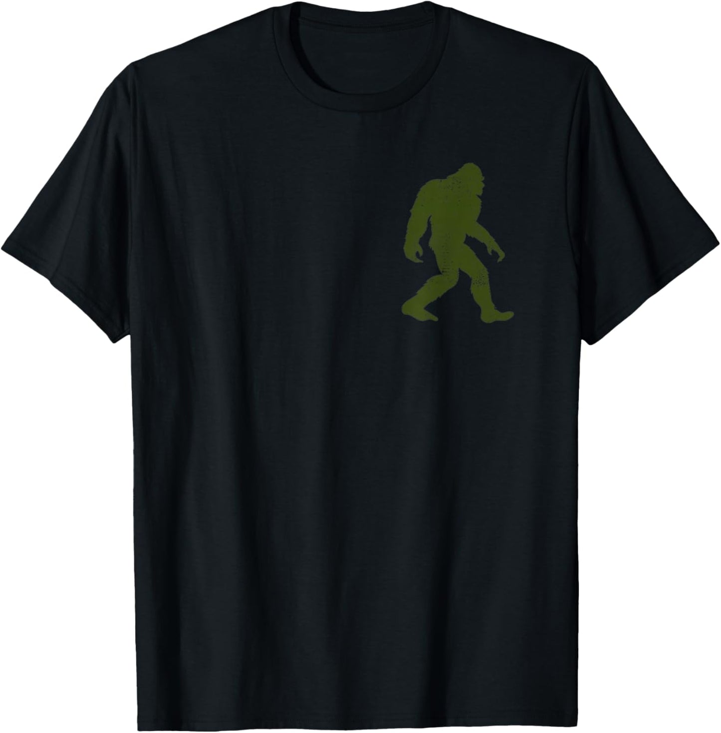 Bigfoot Cool I Believe Sasquatch Believers Distressed Pocket T-Shirt - T-Shirt | Black