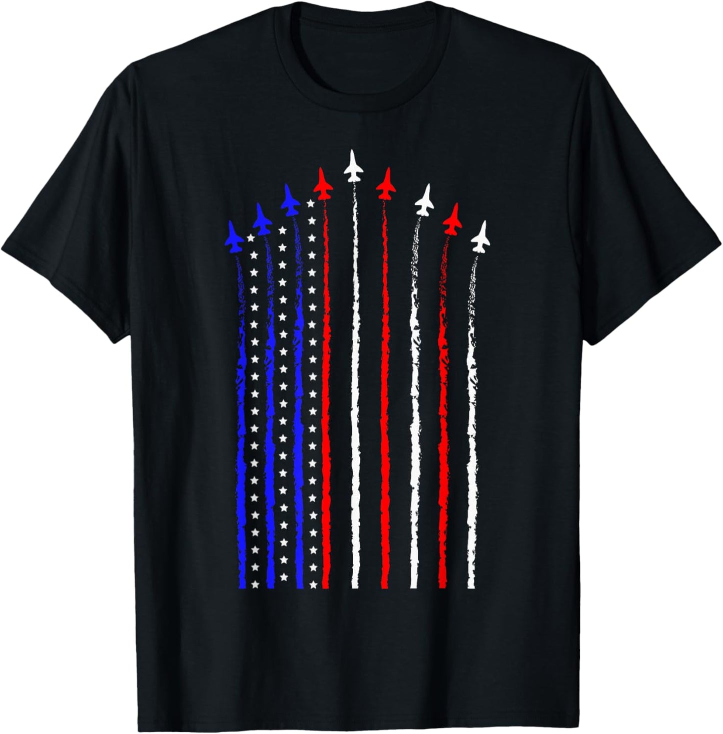 Patriot July 4th Fighter Jets Airplane USA Flag Kid Boy T-Shirt - T-Shirt | Black