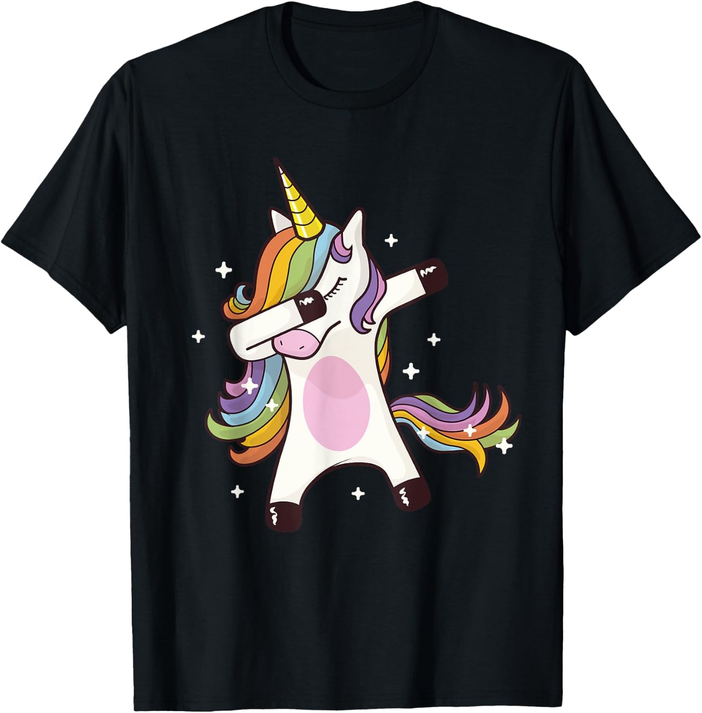 Dabbing Unicorn T-Shirt - T-Shirt | Black