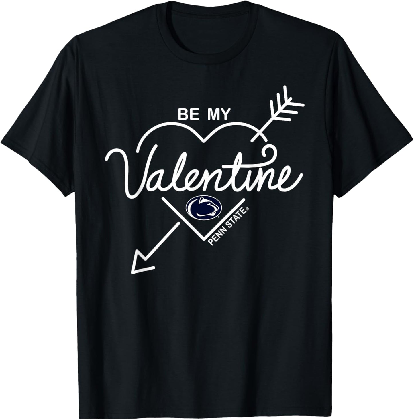Penn State Nittany Lions Be My Valentine Logo T-Shirt - T-Shirt | Black