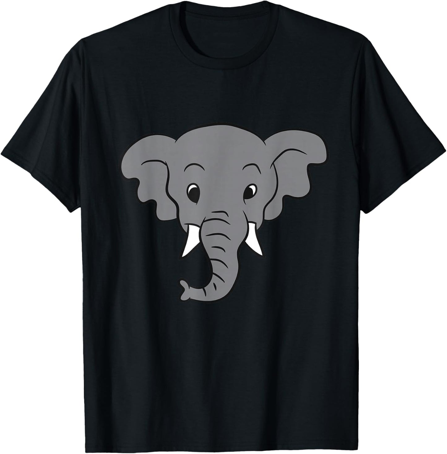 Elephant Love Elephants Funny Elephant Face Elephant T-Shirt - T-Shirt | Black
