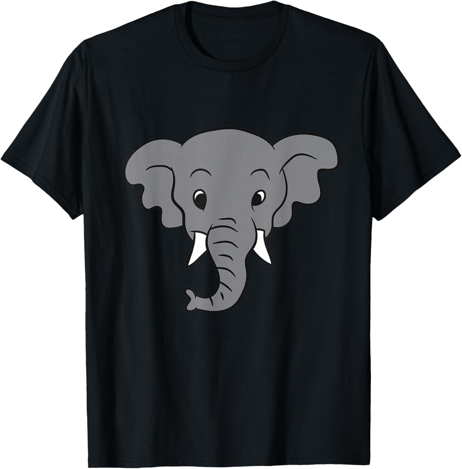 Elephant Love Elephants Funny Elephant Face Elephant T-Shirt - T-Shirt | Black
