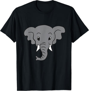 Elephant Love Elephants Funny Elephant Face Elephant T-Shirt - T-Shirt | Black