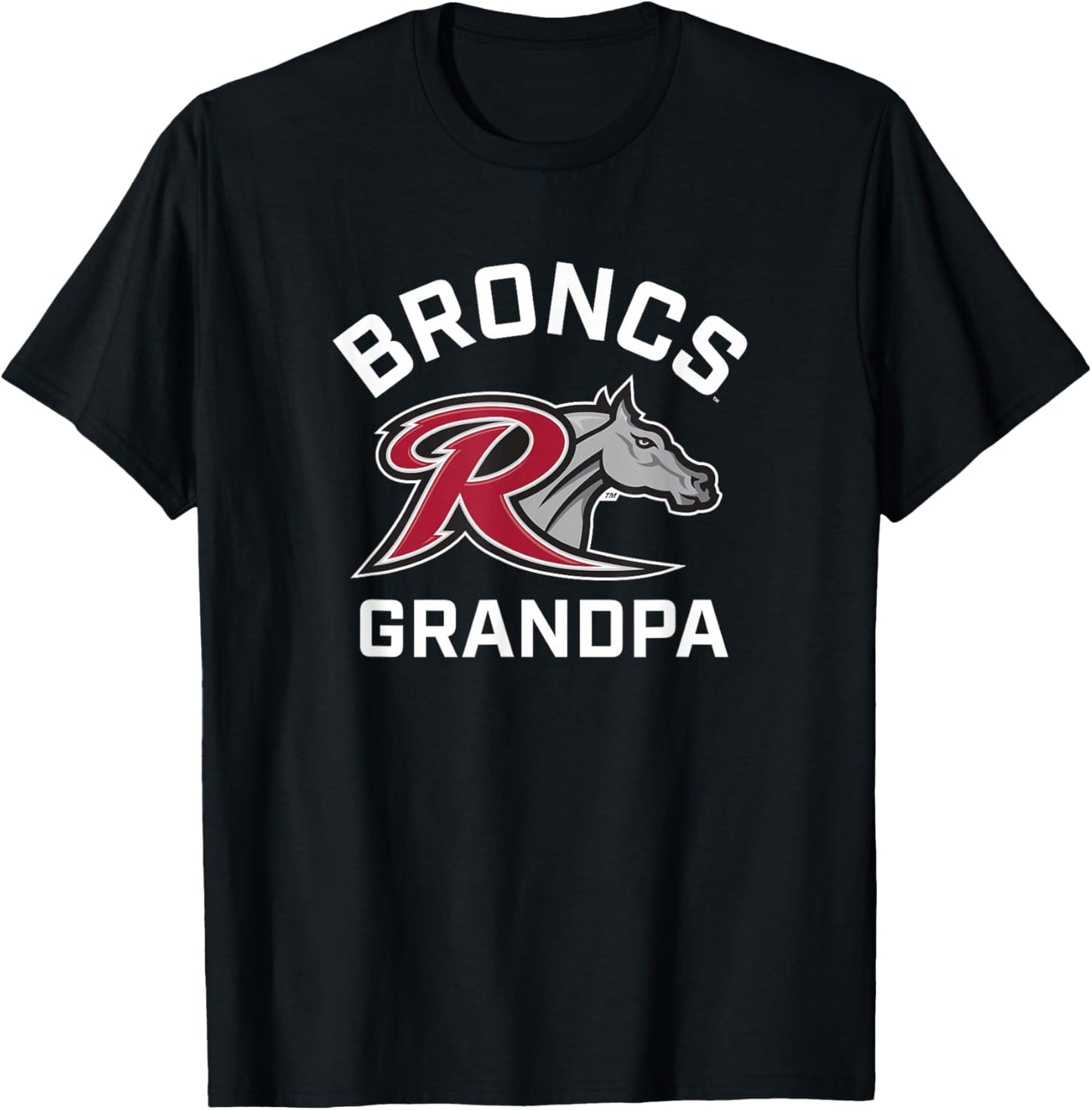 Rider University Broncs Arched Grandpa T-Shirt - T-Shirt | Black