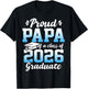 Proud Papa of a Class of 2026 Graduate Senior Graduation T-Shirt - T-Shirt | Black