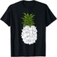 Halloween Pineapple Costume Funny Party Ghost Pineapple Love T-Shirt - T-Shirt | Black