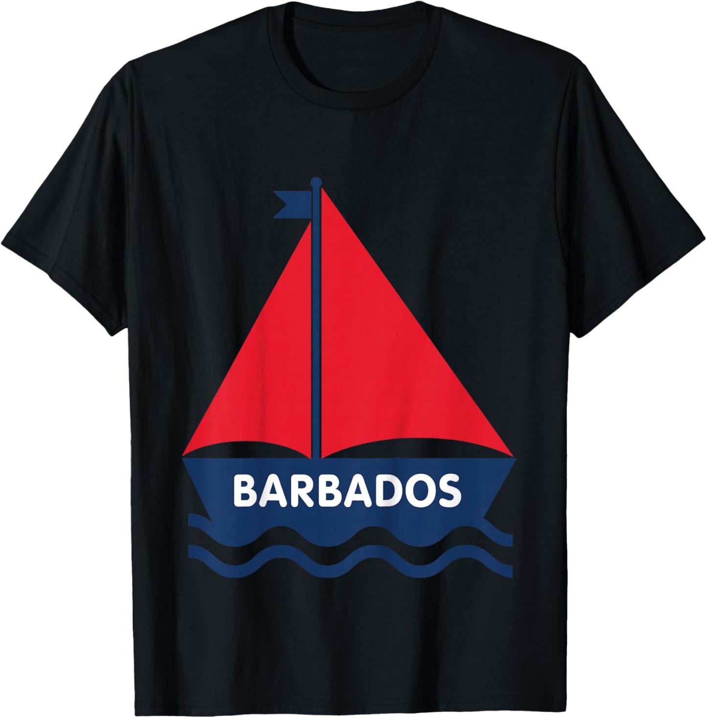 Barbados Sailboat Boys Girls Toddlers T-Shirt - T-Shirt | Black