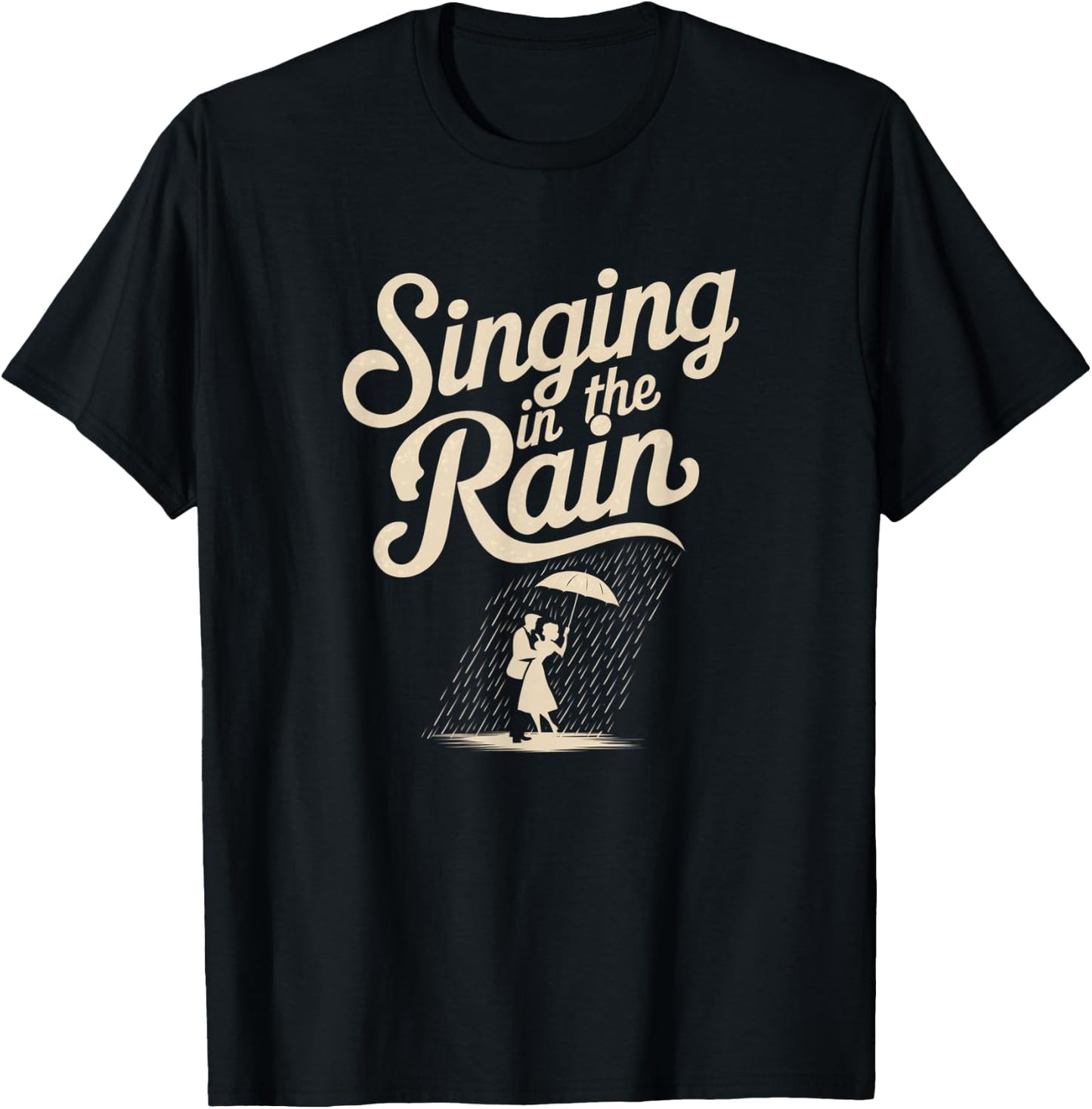Singing in the Rain Retro Musical Theatre Tap Dance Broadway T-Shirt - T-Shirt | Black