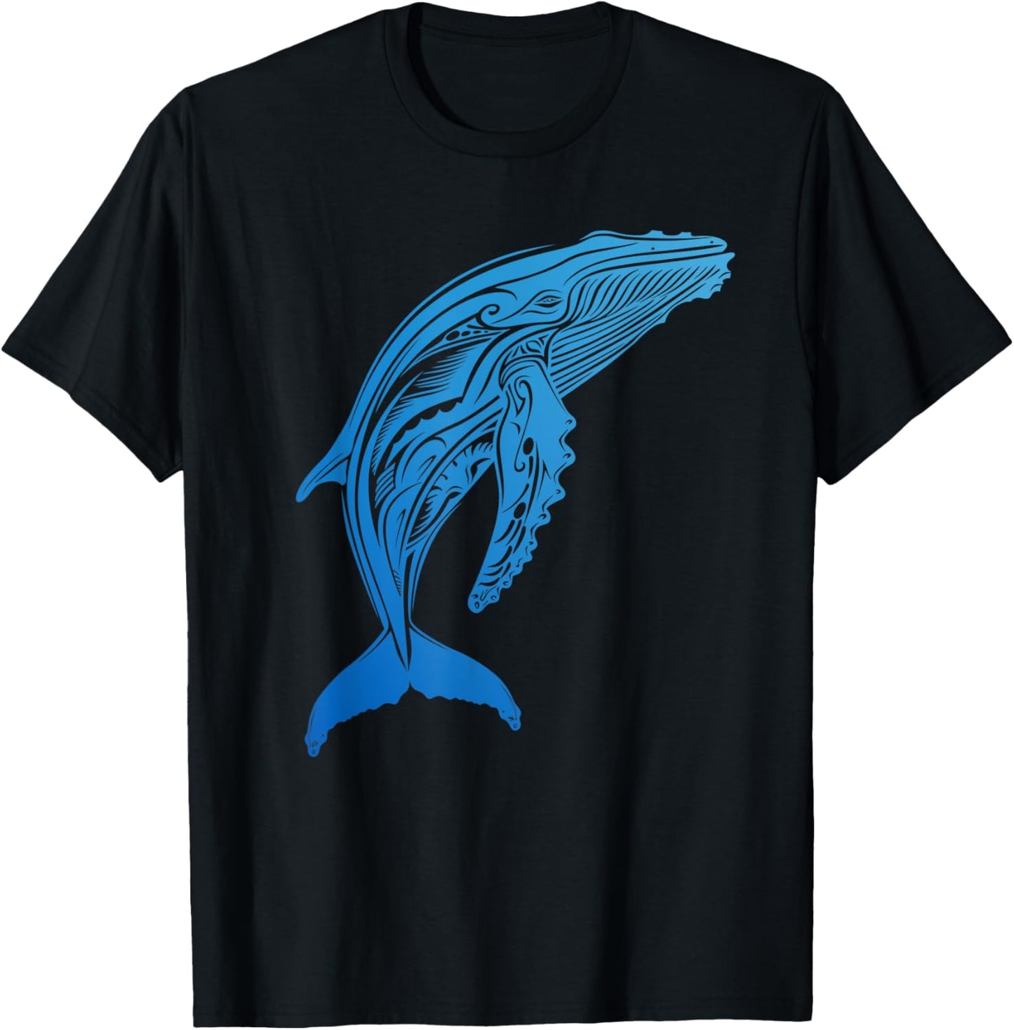 Humpback Whale Native Hawaiian - Hawaiian Tribal T-Shirt - T-Shirt | Black