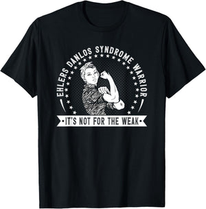 Ehlers Danlos Syndrome Warrior Zebra Stripes EDS T-Shirt - T-Shirt | Black