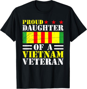 Patriotic Soldier Daughter United States Vietnam Veteran T-Shirt - T-Shirt | Black