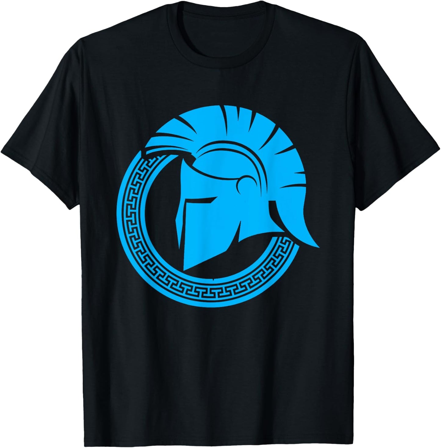 Spartan Warrior Helmet Ancient Greek Gym T-Shirt - T-Shirt | Black