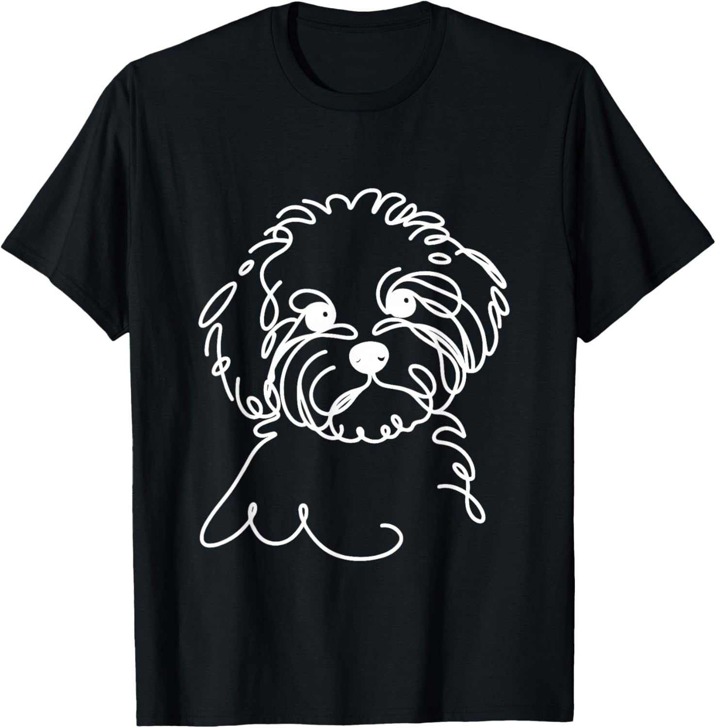 Line Art Dad Mom Dog - Maltipoo Women T-Shirt - T-Shirt | Black