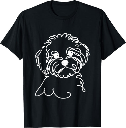 Line Art Dad Mom Dog - Maltipoo Women