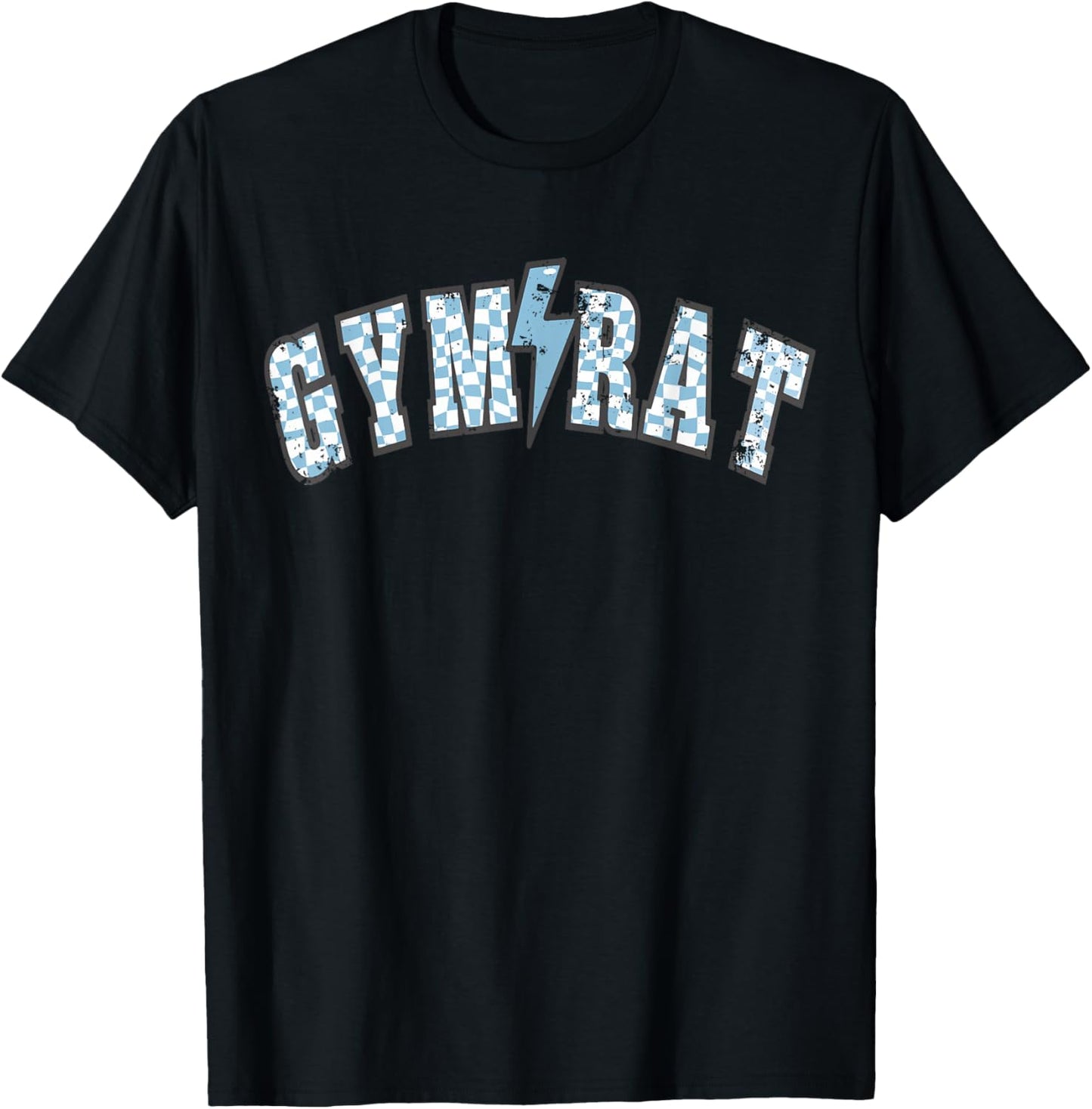 Gym Rat Muscle Mommy Trendy Checkerboard Weight Lifting T-Shirt - T-Shirt | Black