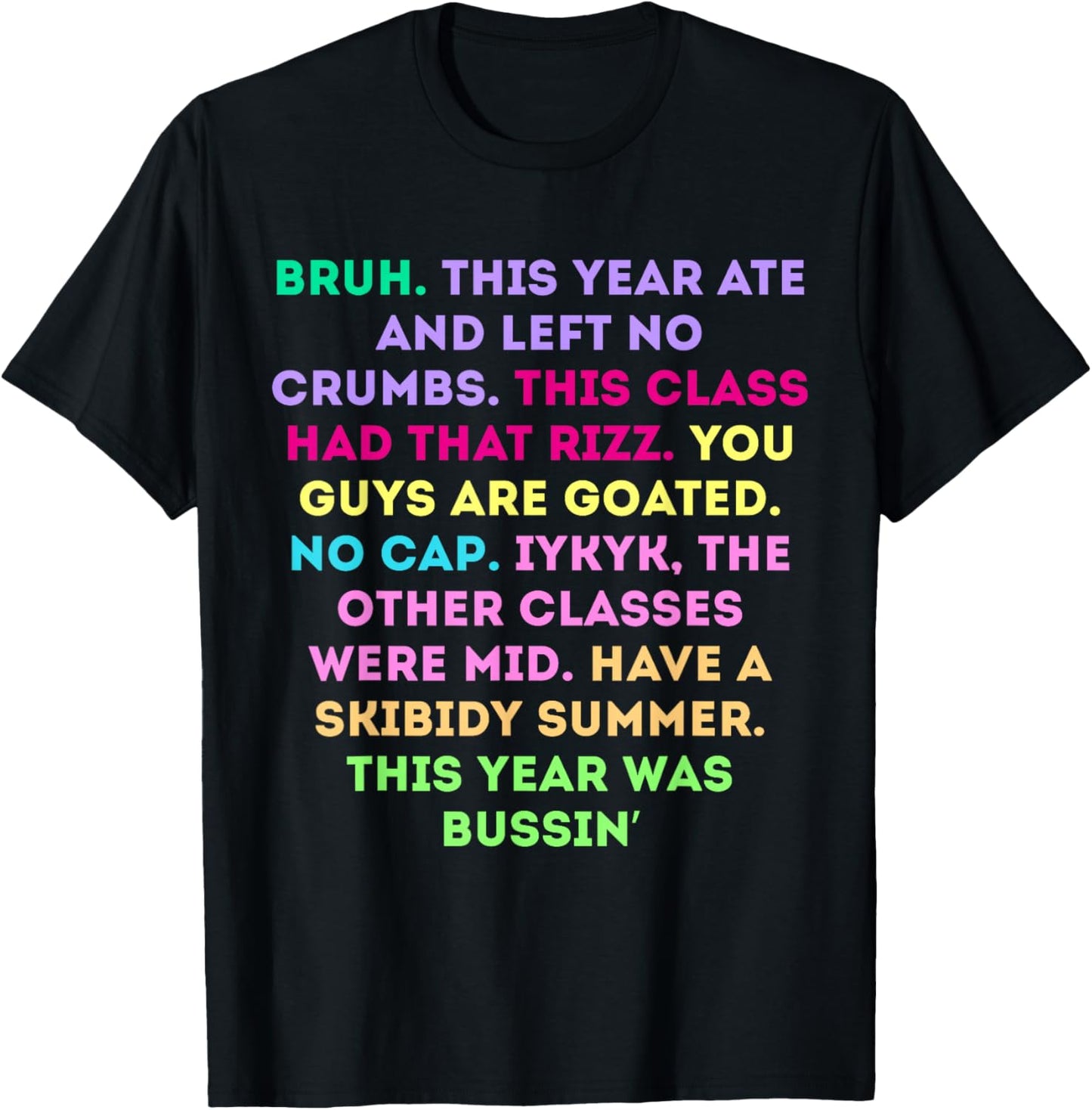 Funny 2025 Gen A Slang Last Day of School Teachers T-Shirt - T-Shirt | Black