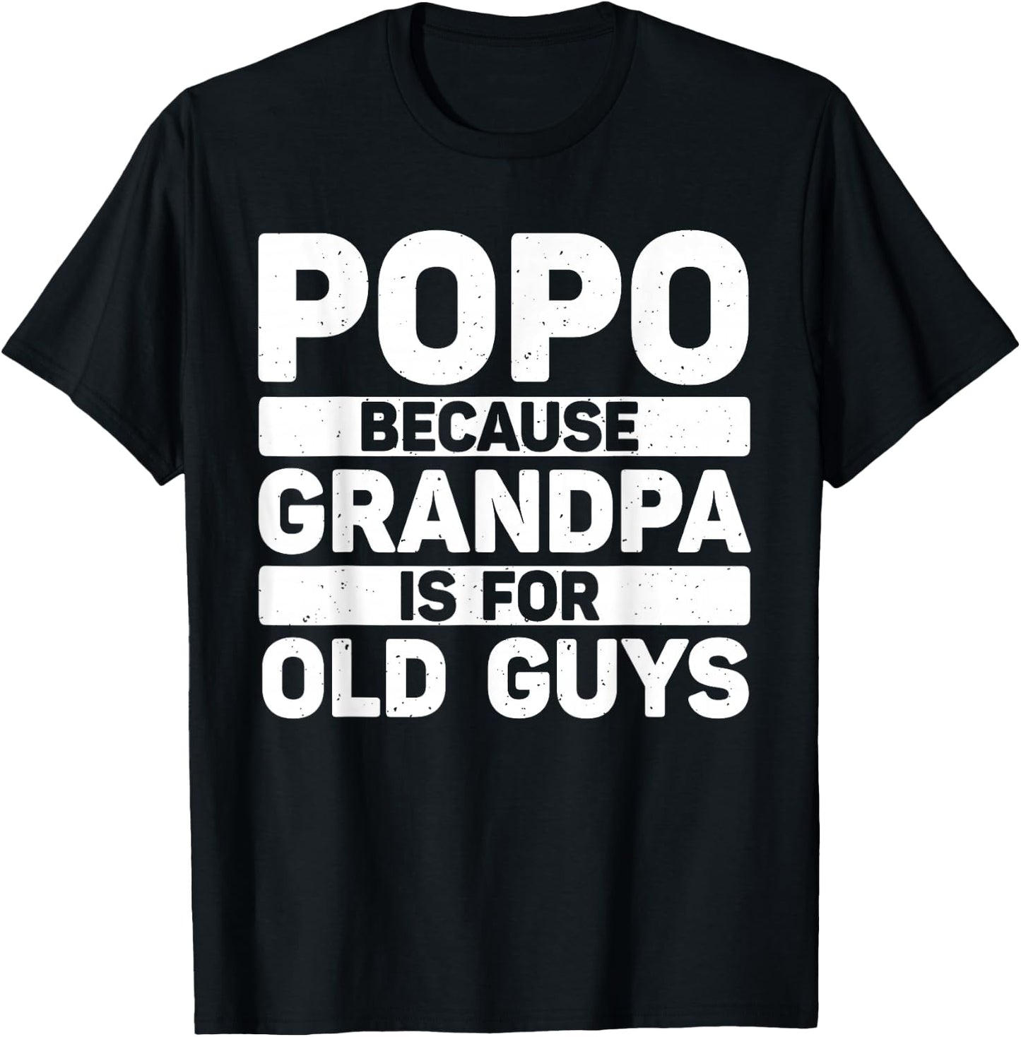 Popo Design For Grandpa From Grandkids Father's Day Popo T-Shirt - T-Shirt | Black